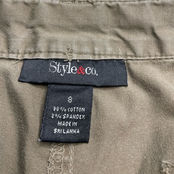 Style & Co Tie-Hem Cargo Capri Pants Size 8 - Picture 5 of 10